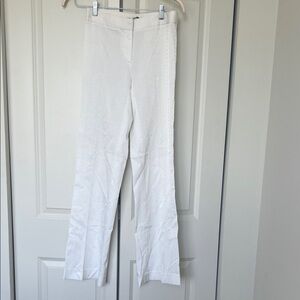 Chic White Textured Pants